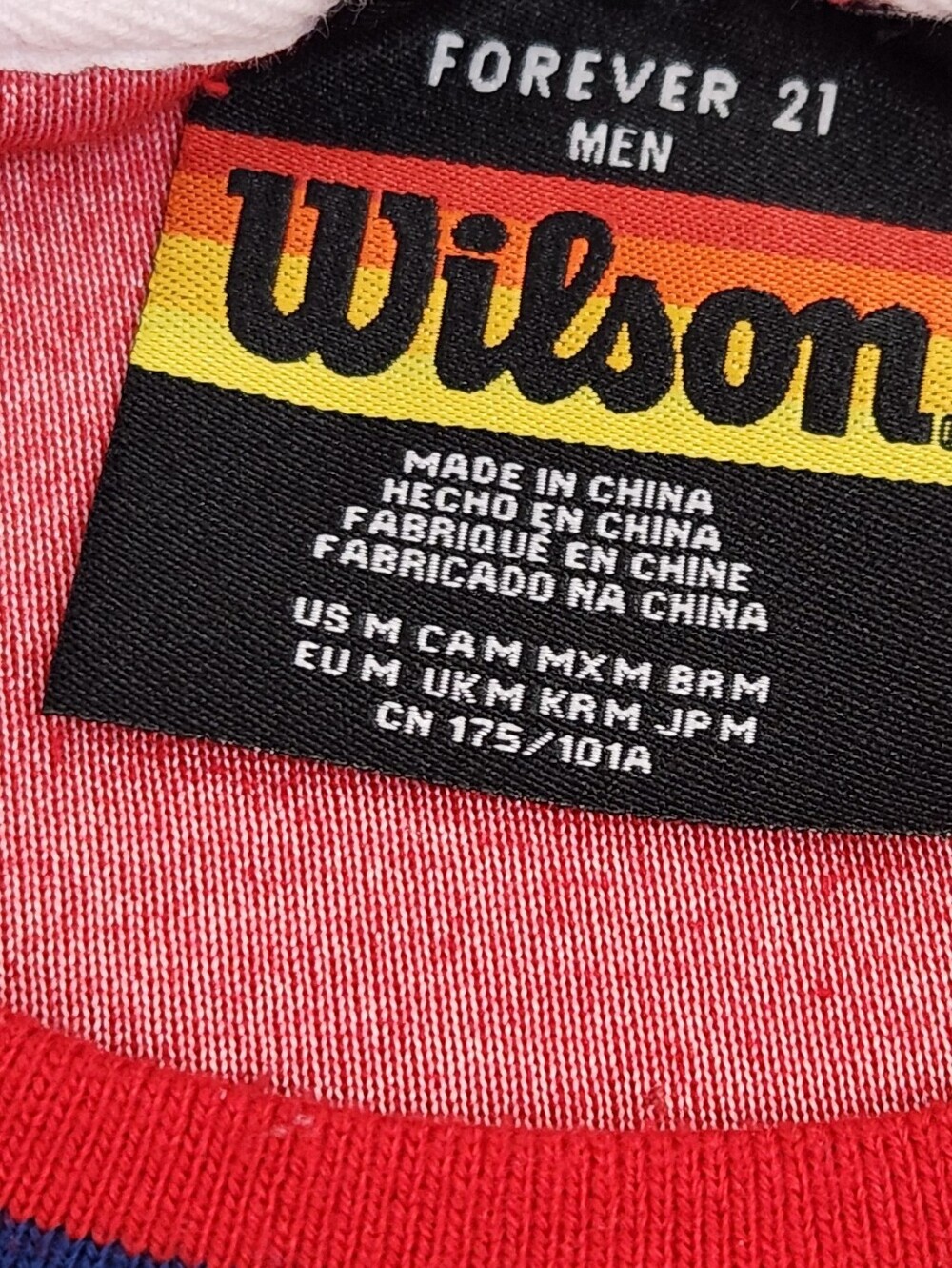 Wilson × Forever 21 Colab Red Velour Crewneck Neck Retro Sweater Medium - Picture 4 of 6